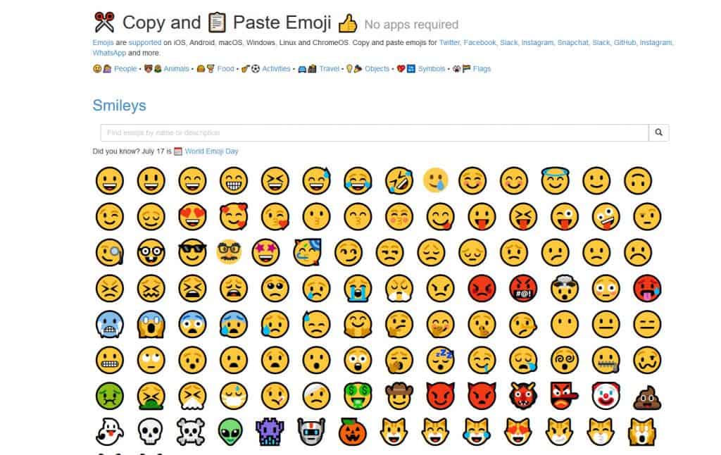 Adding emojis to WordPress using copy and paste emoji library
