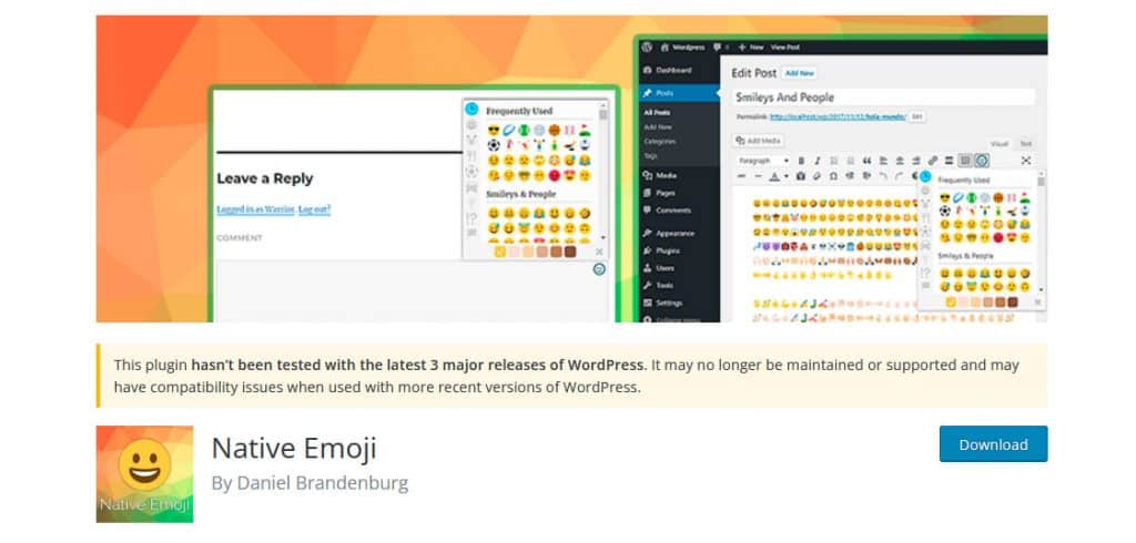 Native Emoji, a WordPress plugin for adding emojis